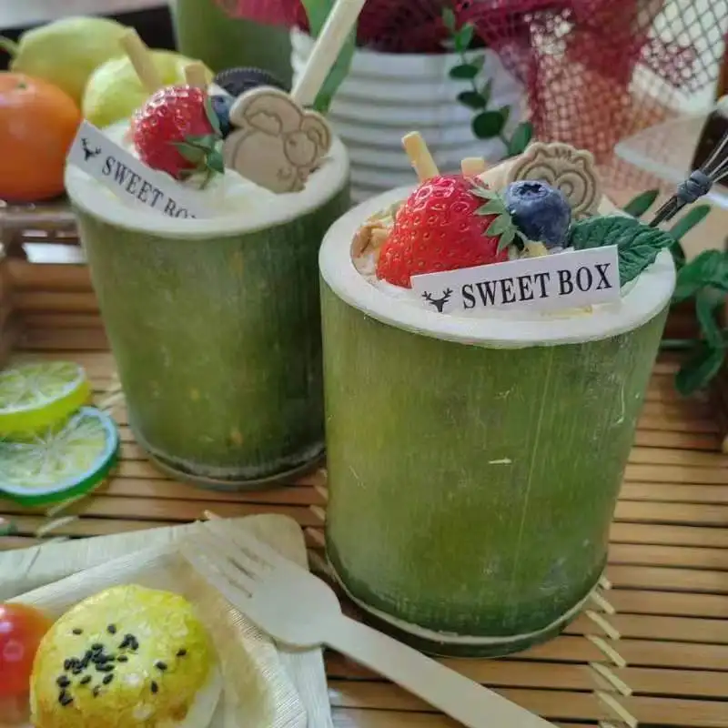 Home Decor Scented Candles Wedding birthday Companion Gifts Bamboo Tube beverage Bubble Tea Cup Round Stylish Ice Cream Cups