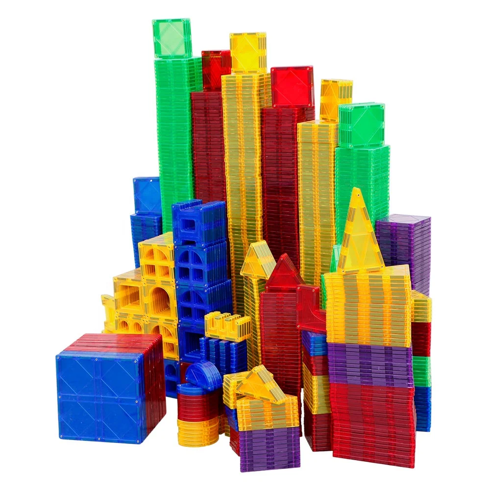 Kids Gifts 3D Plastic Magnet Toys STEAM magnetic blocks set Building Tiles for 3 4 5 years boys and girls (1600051103069)