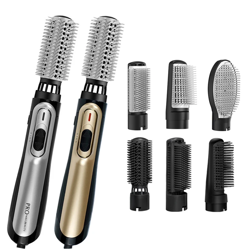 Private Label One Step Rotating Negative Ion New Hair Dryer Straightening Brush Hot Air Blow Brush Hair Dryer