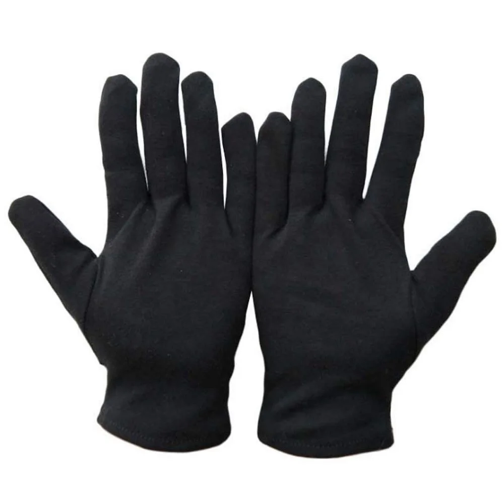 Custom logo polishing black watch gloves premium microfiber jewelry gloves wholesale