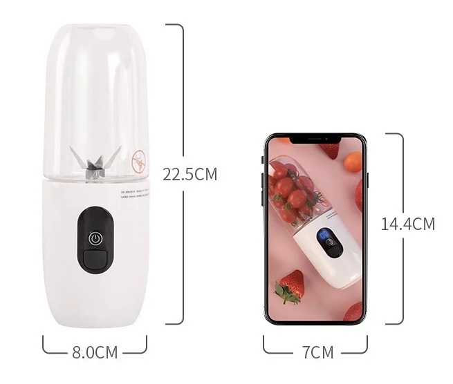 OEM portable powerful blender mixer shaker juicer cups,6 blades usb smoothie rechargeable best blender portable waterproof