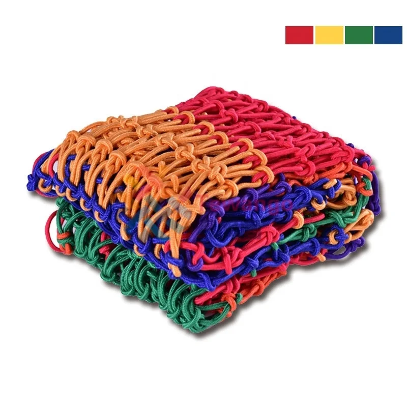 Red Green Yellow Colorful Nylon Mesh Rope Kindergarten Anti-falling Net Stairway Balcony Guardrail Child Safety Net Grid 5CM