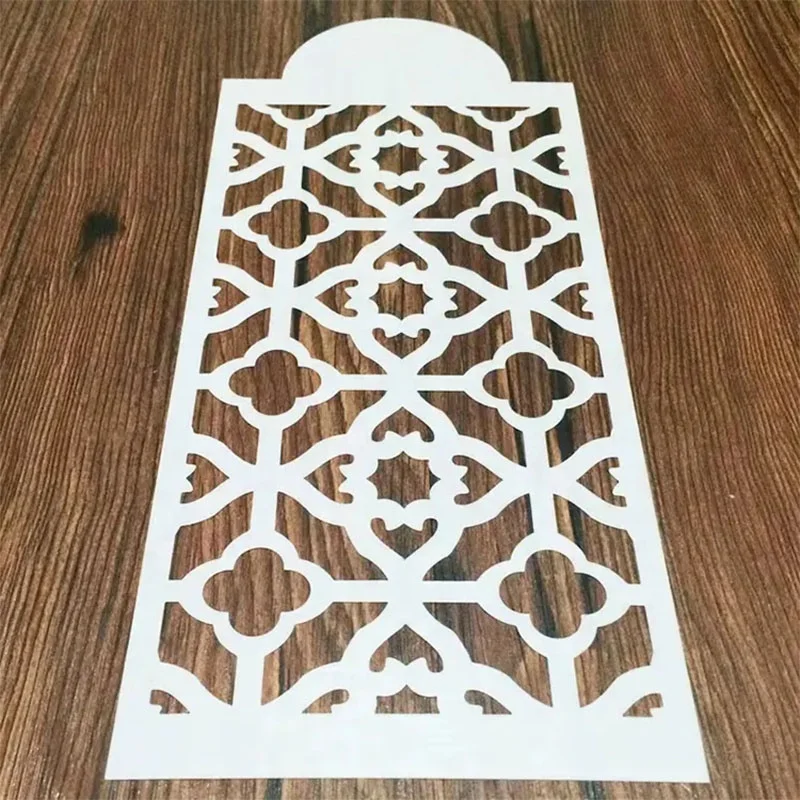 Plastic Spray Flower Template Stencil Mesh Lace Fondant Cake Stencils for Cake Decoration Supplies