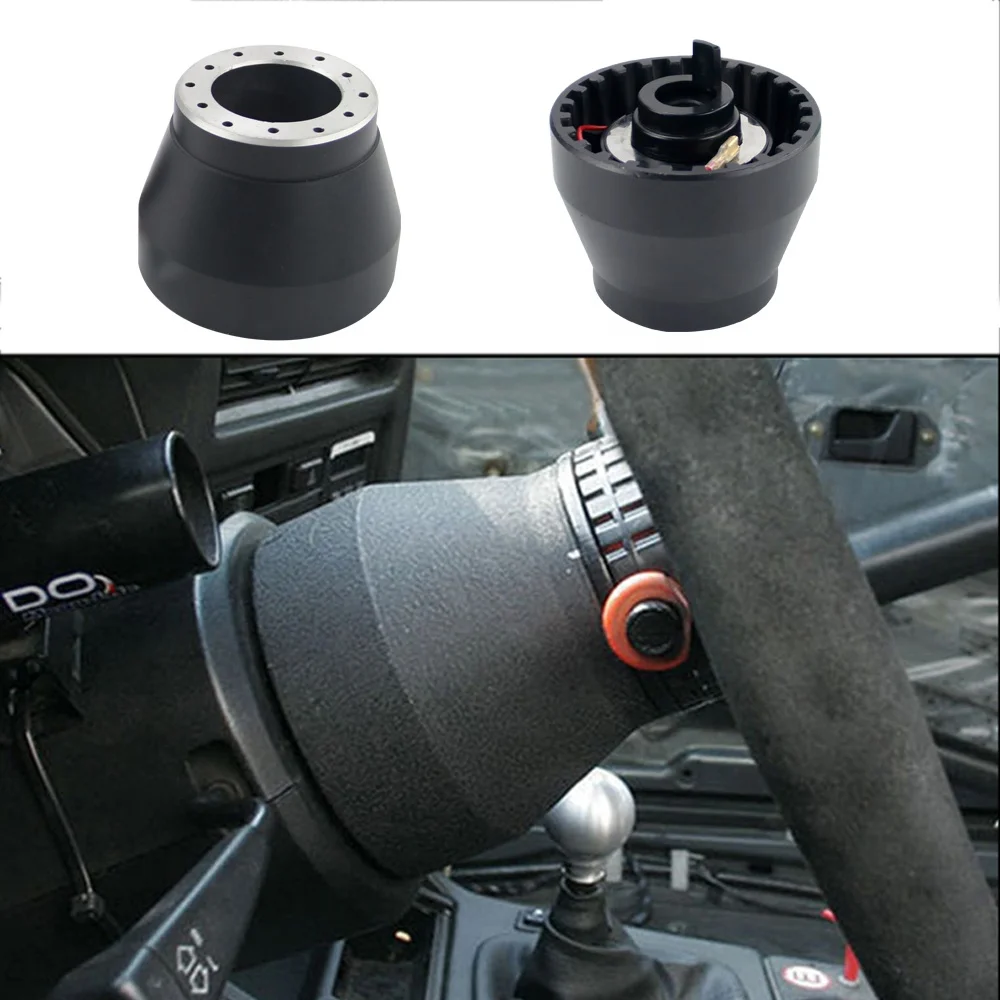 Black Racing Steering Wheel Hub Adapter Boss Kit For BMW E30 PQY-HUB-E30