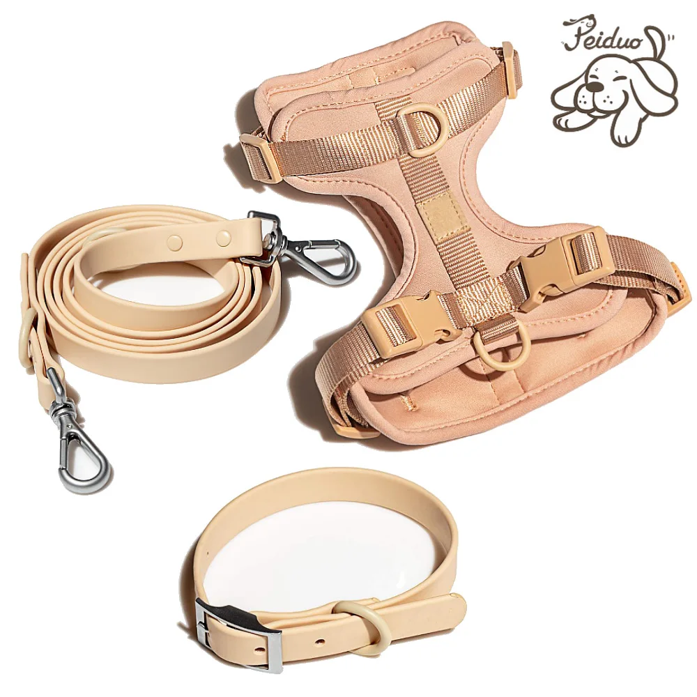 Wholesale Soft New Designer Luxury Waterproof PVC Leash Custom Dog Collar And Leash Set Personalized