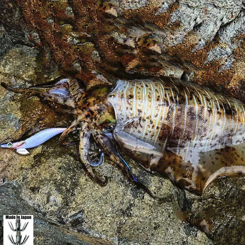 Japanese umbrella hook 3.5# EGI Squid Jig cloth wooden shrimp bait egi squid hook jigging sea fishing lure