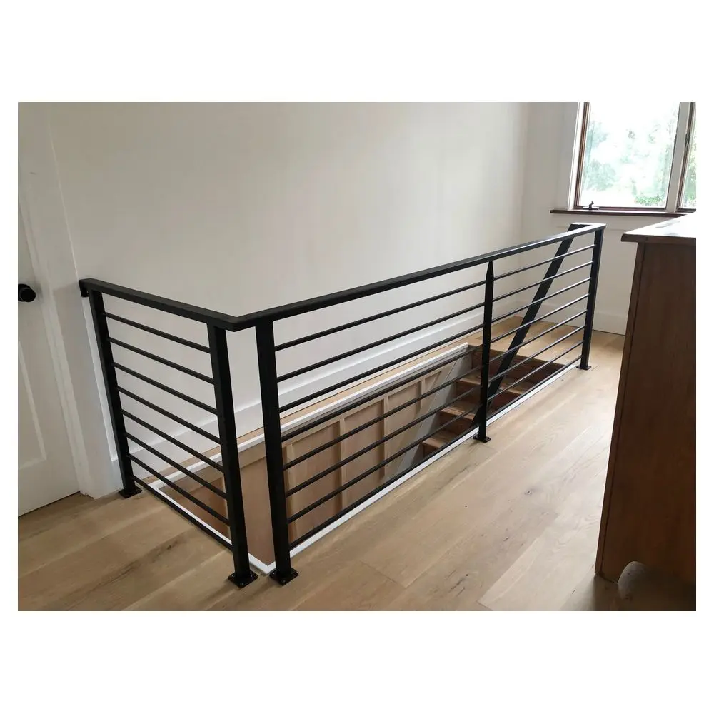 Beautiful Stable Modern Indoor or Outdoor stainless steel baluster iron grill design for veranda Glass Guardrail
