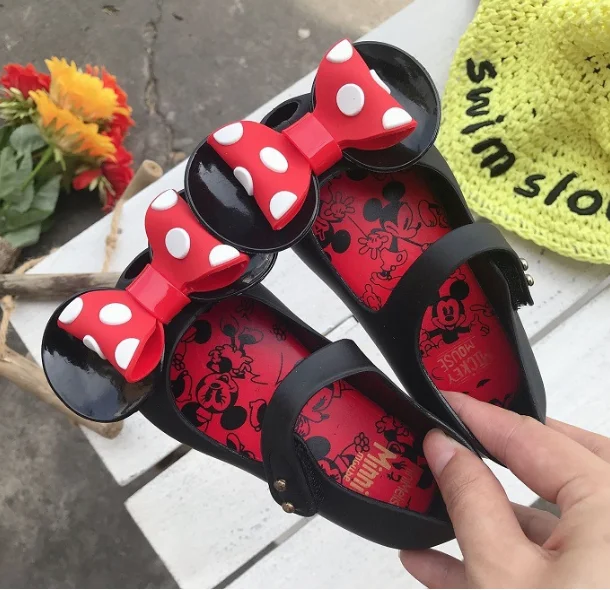 Сандалии-желе из ПВХ для девочек, с приятным запахом, с изображением мультяшной мыши