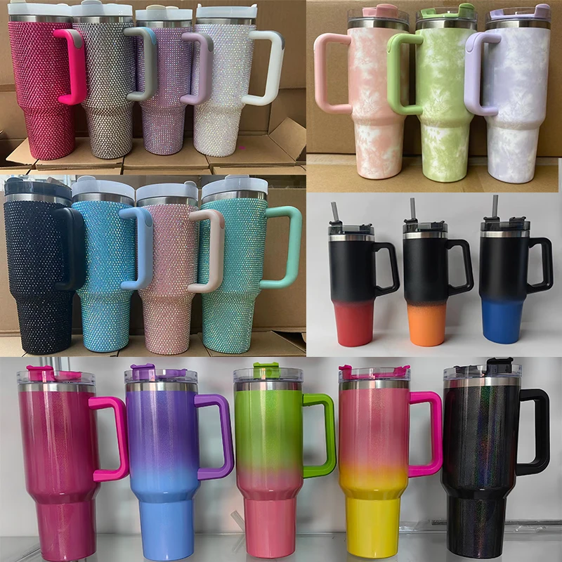 40oz tumbler Double Wall Thermal Insulated Drinking Glasses Coffee Mugs for Latte Cappuccino Espresso Glass Tea Cups With Handle