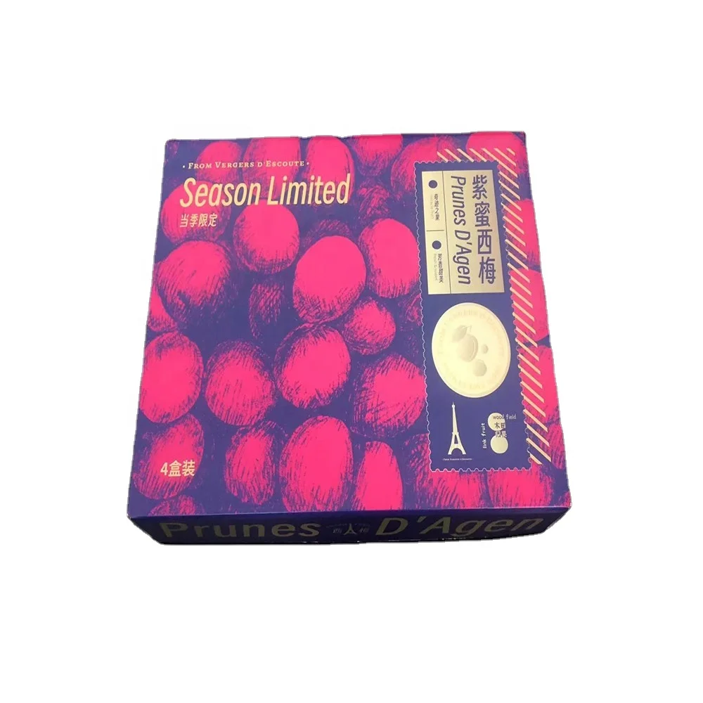 Corrugated carton paper cardboard packaging for pomegranate orange apples kiwi dragon fruit  prunes  and vegetable packing box