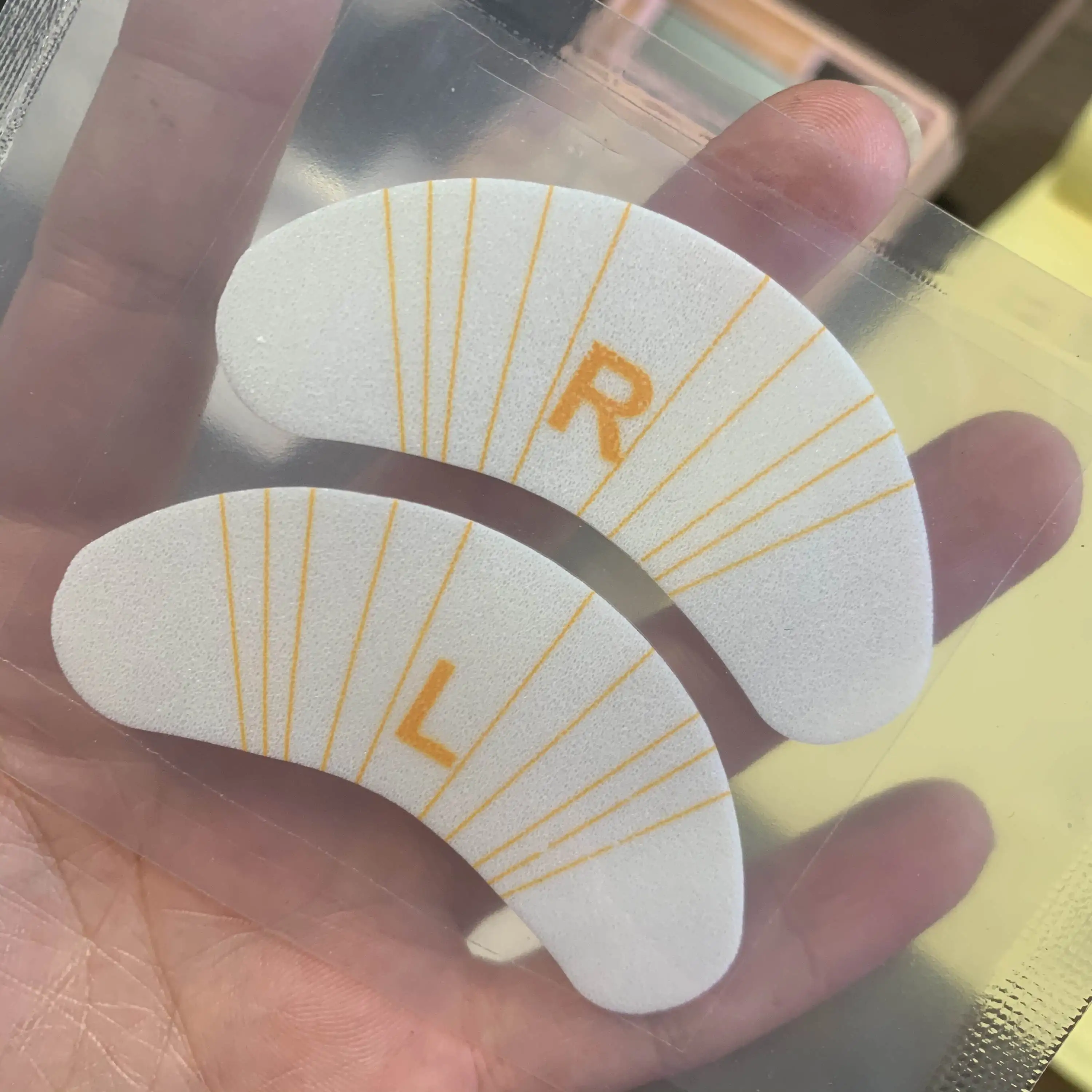 Lash patch reusable lash thin custom silicone foam pads eye logo gel under eyelash mask collagen patches sticky anti