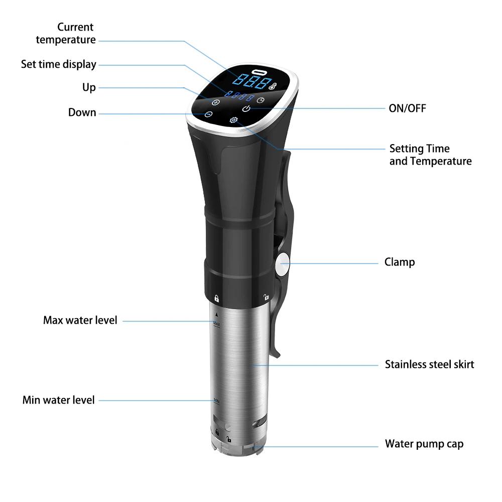 Sous Vide Precision Cooker Powerful Immersion Circulator with Accurate Temperature Control Digital Timer Display