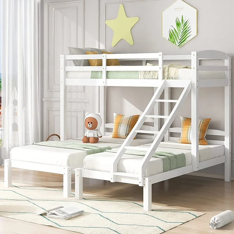 High Quality furniture children wooden bunk three bed