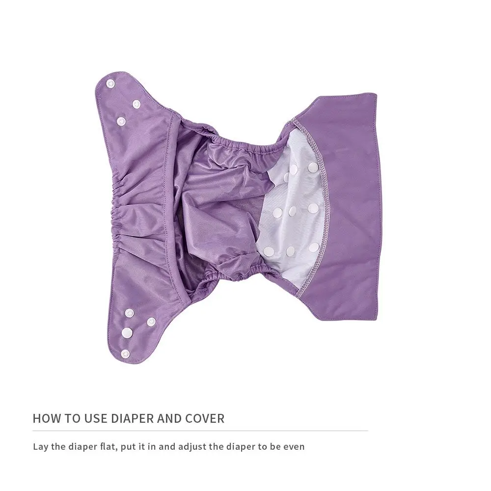 Happy flute bamboo Baby Diapers 1 Pack One Size Adjustable Washable Reusable Diaper Cover for Baby Girls and Boys