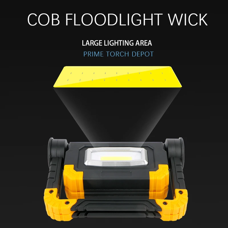 Outdoor Waterproof Portable Spotlight COB Work Lamp USB charging cordless led adjustable folding handheld LED work light