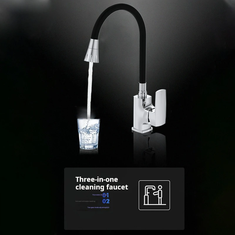 Luxury Golden Kitchen Faucet Head Replacement Tap Single Hole Pull Out Kitchen Faucet