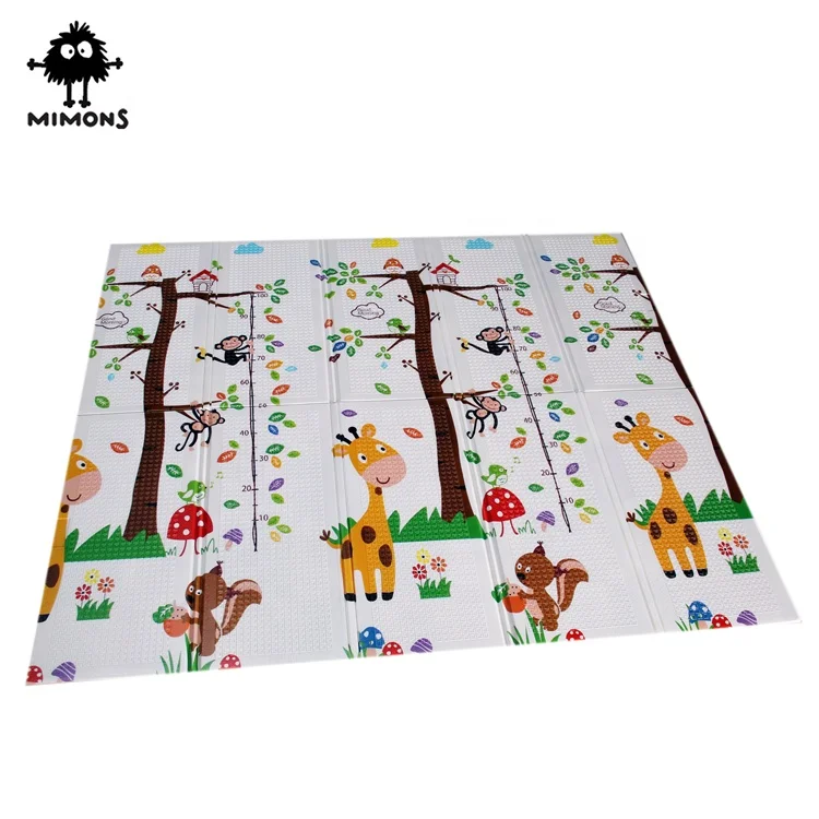 
Hot sale double side designs waterproof xpe foam baby play mat foldable 
