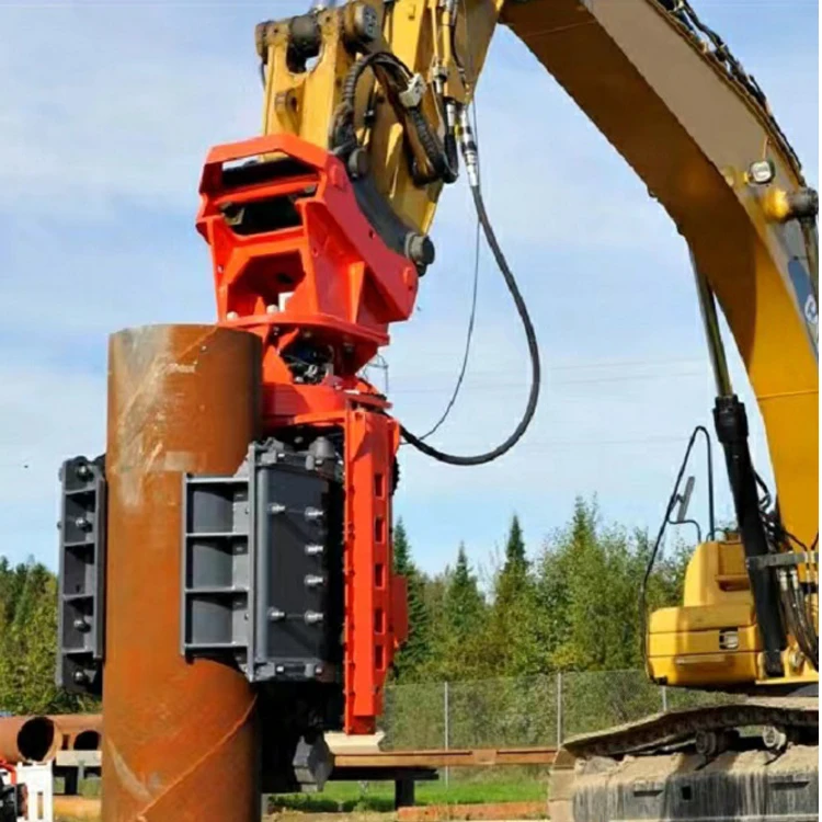 Excavator Attachment Pile Driver Machine Sheet Pile Driver Cement Piles