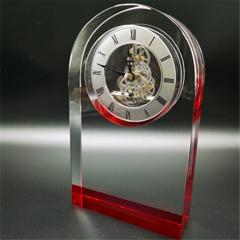 Factory Supply Best-Selling Wedding Favorite Crystal Clock Souvenir Supplier Crystal Clock