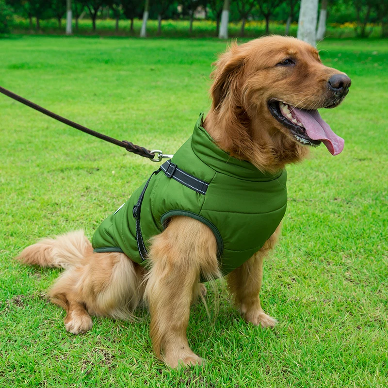 Bespoke Dog Wear Vest Waterproof Winter Doggy Jacket OEM Pet Puffer Down Coats For Large Dogs