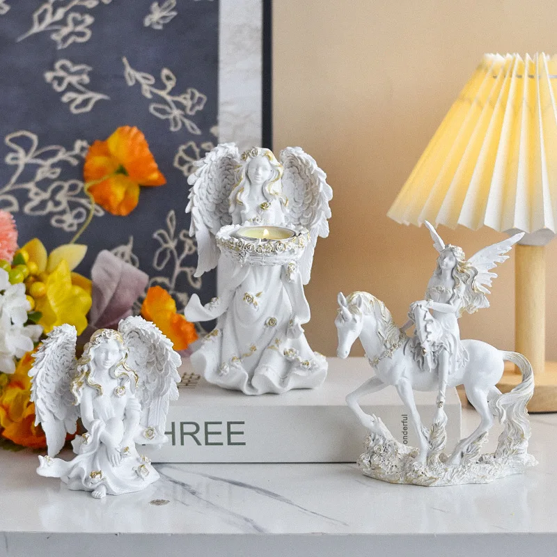 Wholesale Resin Crafts Beautiful Woman Sculpture Princess Sculpture Resin Crafts Angel Figurine