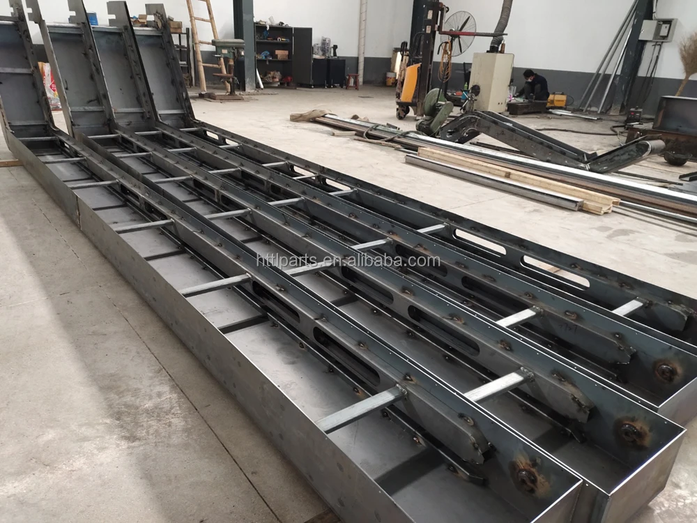 CNC machine hinged belt steel chip conveyor