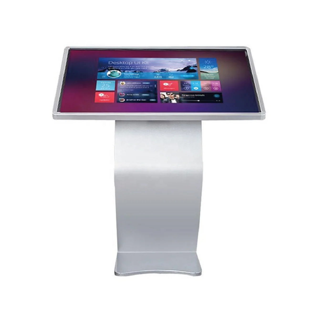 32 inch touch screen monitor digital signage kiosk with 32 inch advertising screen and RFID card reader