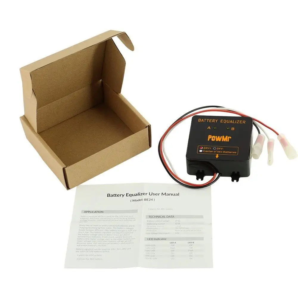 Battery Equalizer 24V Battery Voltage Balancer Max 2 *12V Ce Battery Balancer Solar Energy Storage Systems