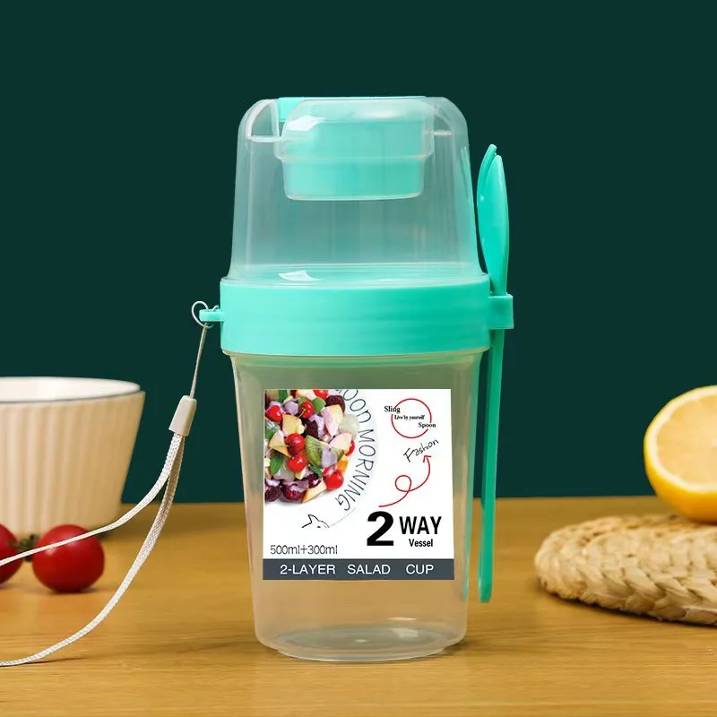 Promotional cheap Custom portable fruit yogurt cup Breakfast salad cup Fitness salad cup
