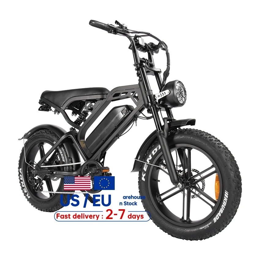 New 48v 15ah battery 500w motor electric fat tire bike fatbike v20 pro eu magazijn electric city bike bicycle ebike fatbike