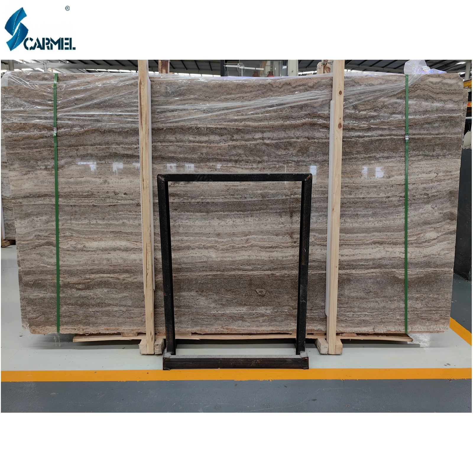 New Arrived Natural Marble Stone Wall Tile Titanium Dark Silver Grey Travertino Travertine