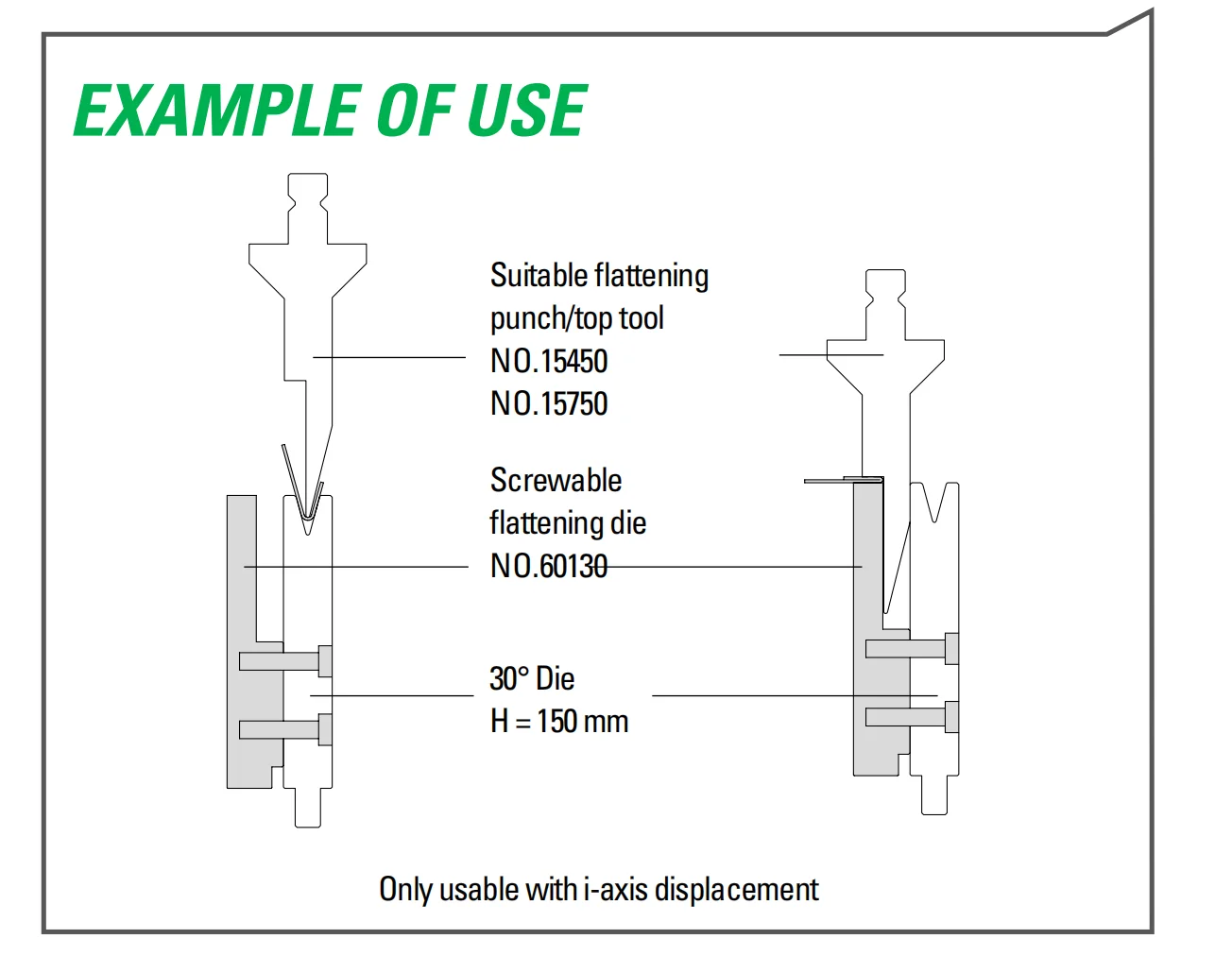 70.810 WILA SYSTEM Flattening Die H150mm Hardened CNC Press Brake Tools with High Quality
