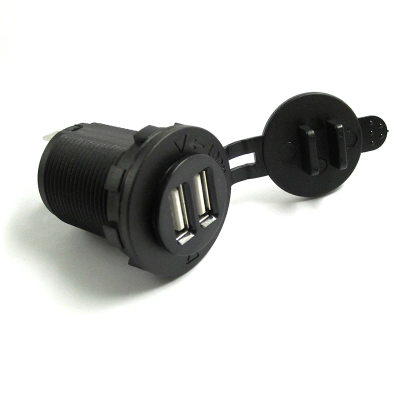 Автомобильное зарядное устройство с 2 USB-портами, CE ABS, для вилочного погрузчика, прикуривателя, автоприкуривателя, 12 В