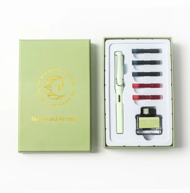 2024 NEW Calligraphy Ink Pens Set, Calligraphy Fountain Pens Antique Drawing Pens with 5 Ink Refill Cartridges Set and 15ml Bott