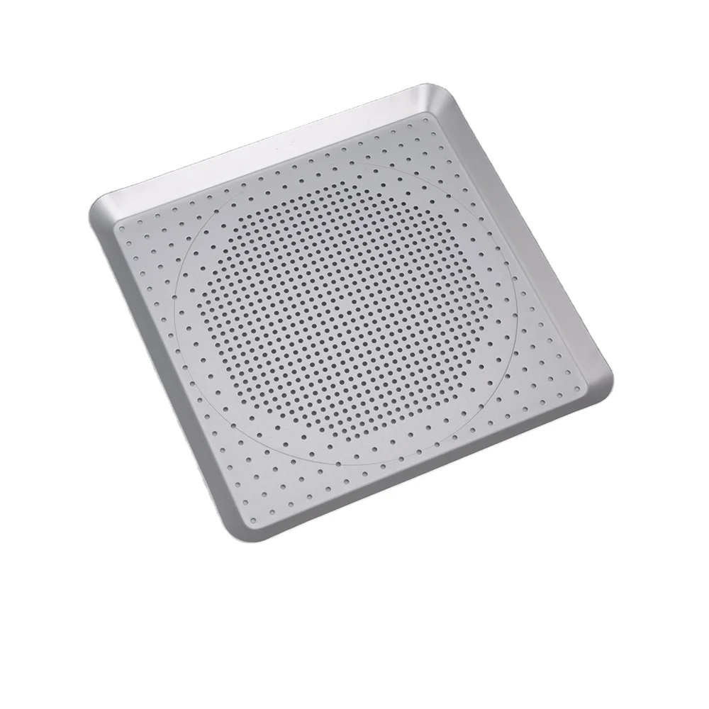 Industrial Aluminum Perforated Rectangular Baking Tray Pizza Pan Price