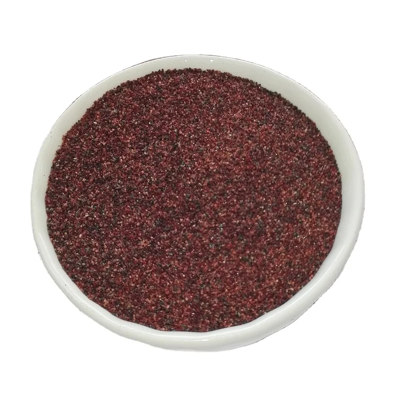 
20/40 mesh&30/60mesh rock garnet abrasive blasting media for sand blasting free sample 