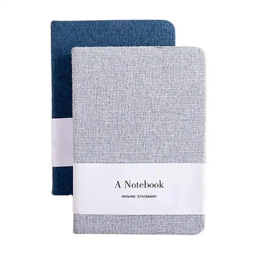 Good Quality Linen Fabric Journal Custom Thickened Notebooks Hardcover A5  A6 School Supplies Notepad