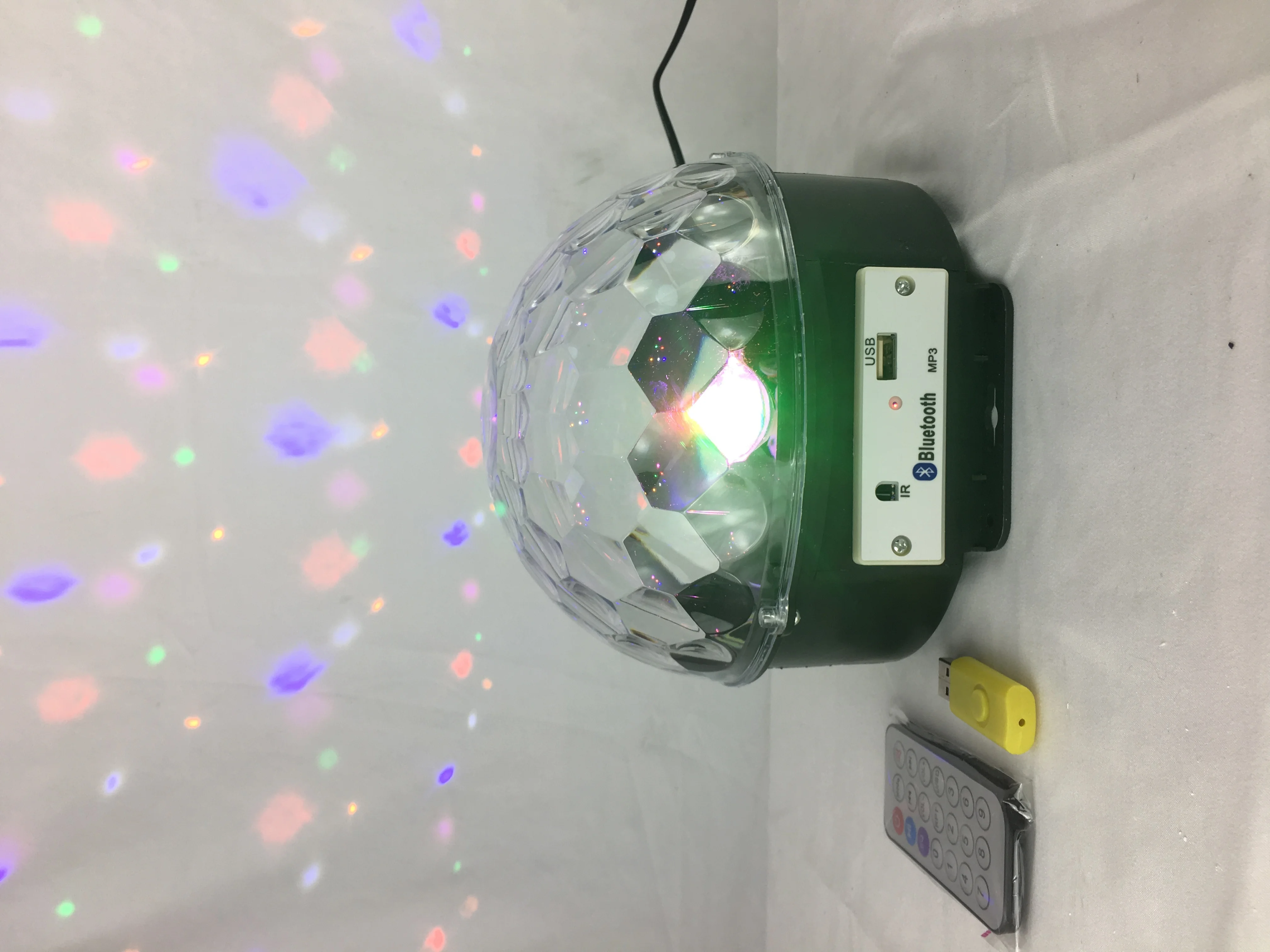 DJ LIGHTING USB MINI DISCO LIGHT portable home party remote control MP3 LED CRYSTAL MAGIC BALL DISCO LIGHTING