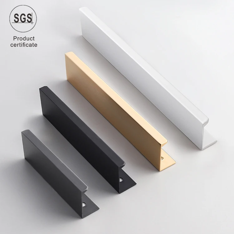 Drawer Cabinet Bedroom Modern Wardrobe Handles Double Colors Aluminium Profile kitchen Handles