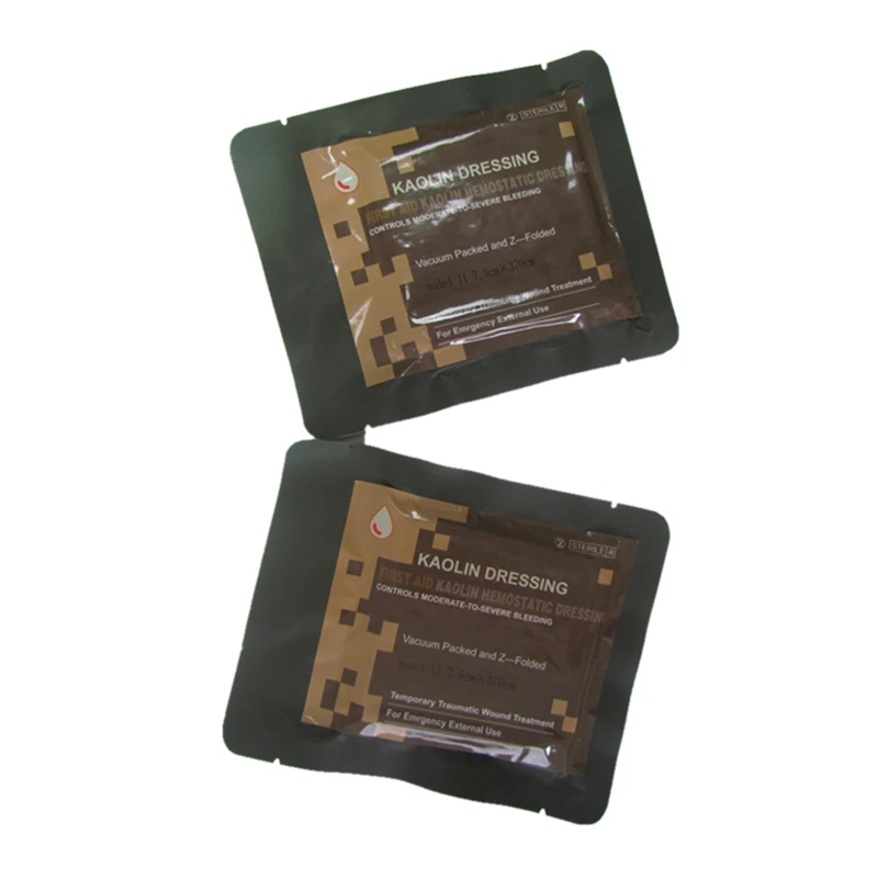 kaoline gauze kaolin z-fold hemostatic gauze