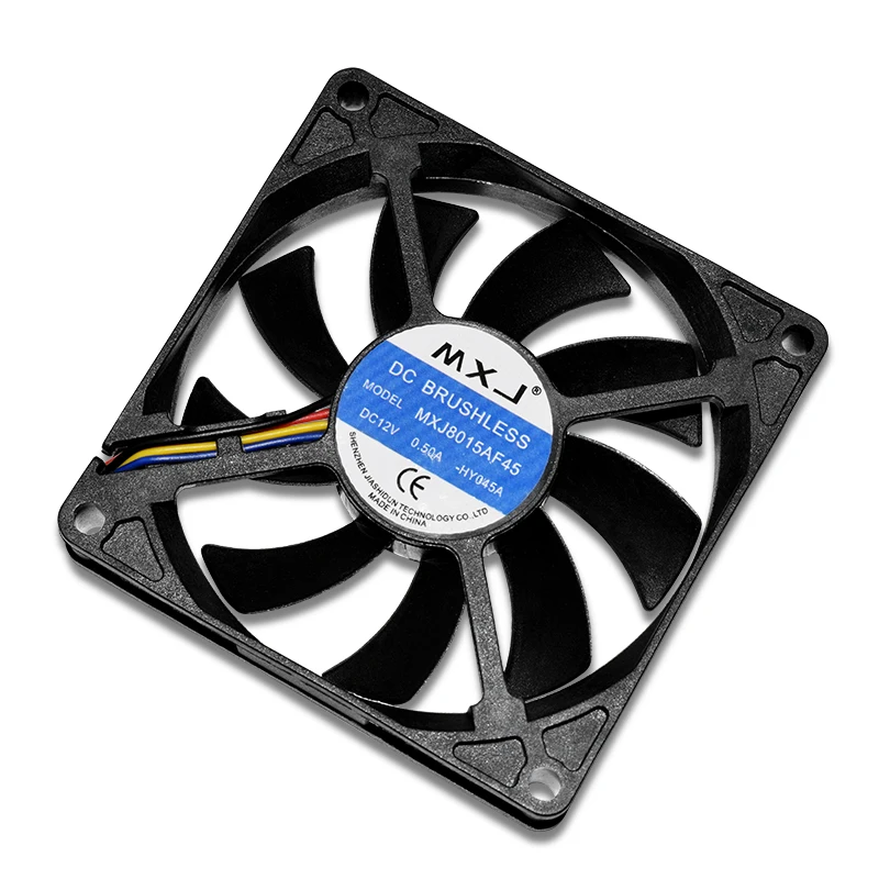 MXJ 8015 Cooling fans 12V 0.5A Industrial equipment cooling fan 80x80x15mm Audio amplifier Mute Power supply case cooling DC fan