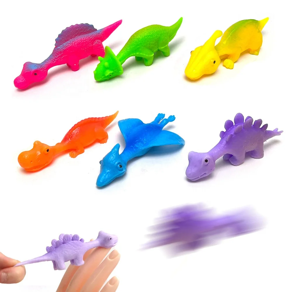 New Creative Decompression Tpr Toys Flicking Finger Shooting Dinosaur Toys