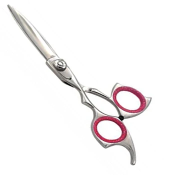 ASAP Ultra-light Curved Pet Grooming Scissors Symmetric Handle Convex Blade Fixed Finger Rest Dog Hair Scissors 6.25 Inch