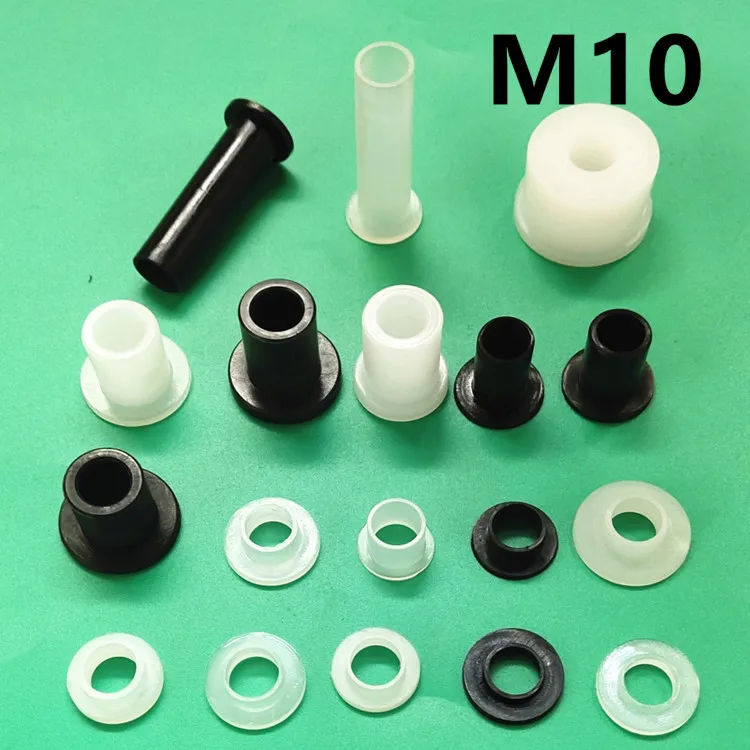 plastic bushing shaft bushing plastic Nylon Sleeves Shoulder Plastic PTFE Nylon  Bushing Flange Bearing M14M15