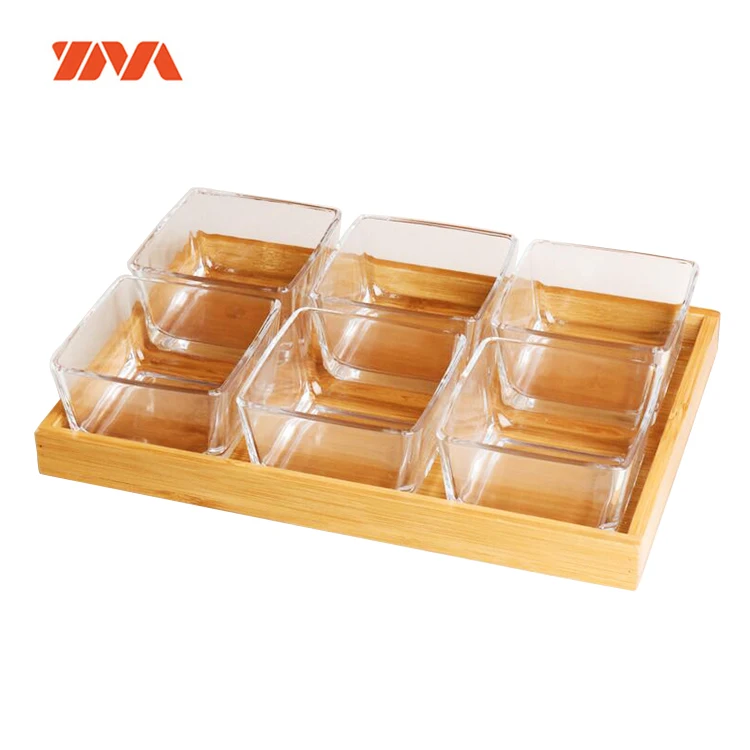 Nordic light luxury creative home coffee table serving tray fruit snack melon seeds wooden frame fruit plate storage dish