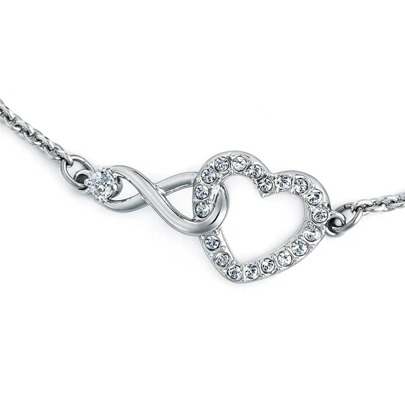 Factory Price Wholesale Love Shape Bracelet Female Korean Fashion Alloy Adjustable Chain Net Red Friendship Bracelet Jewelry