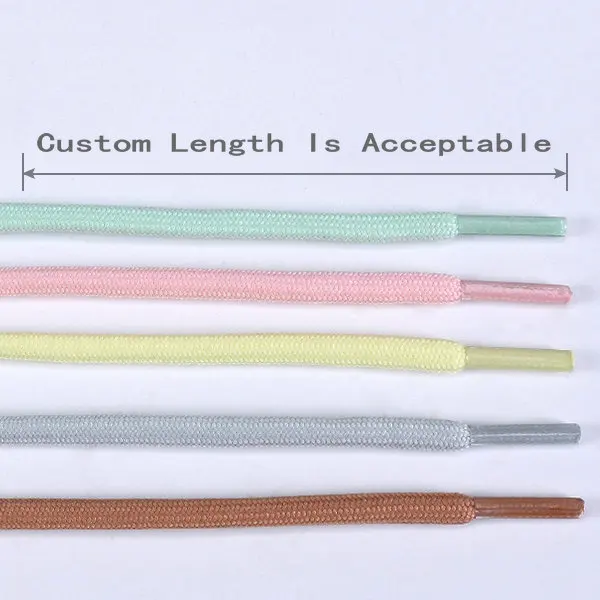 Premium Custom Length And Colors Thick Rope Laces Replacement NMD Round Shoelaces For YZ Sneakers Jordan