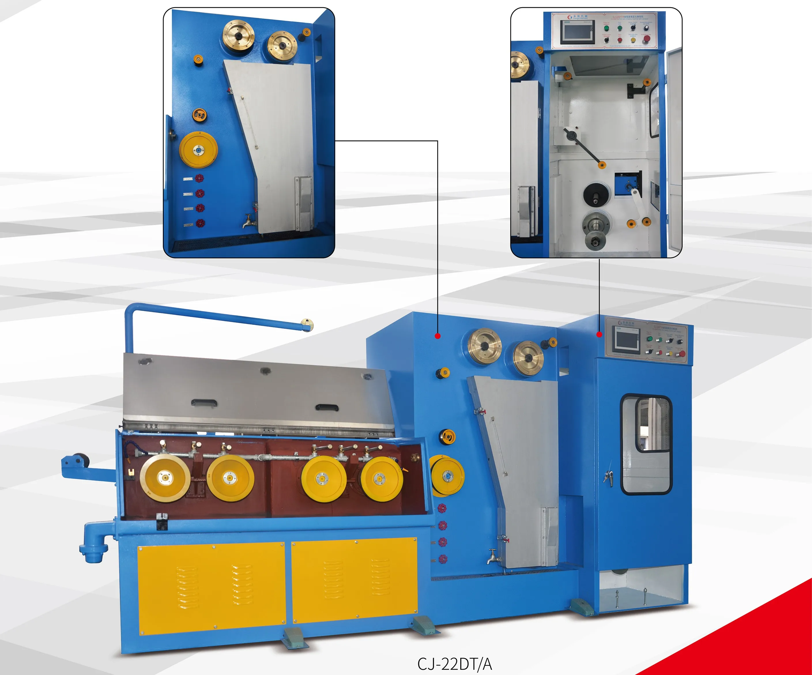 Suzhou manufacturer CJ-22DDT Copper Fine wire drawing & annealing machine