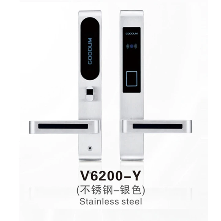 data entry home smart door lock hotel lock system, electronic door handle lock, Goodum lock factory directly selling