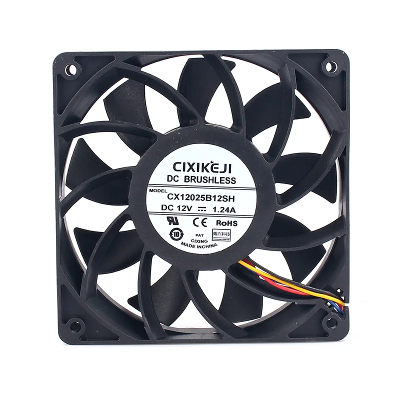 12025 booster fan cooling fan DC12V24V high speed wind violence thin section 12*12*3.8cm